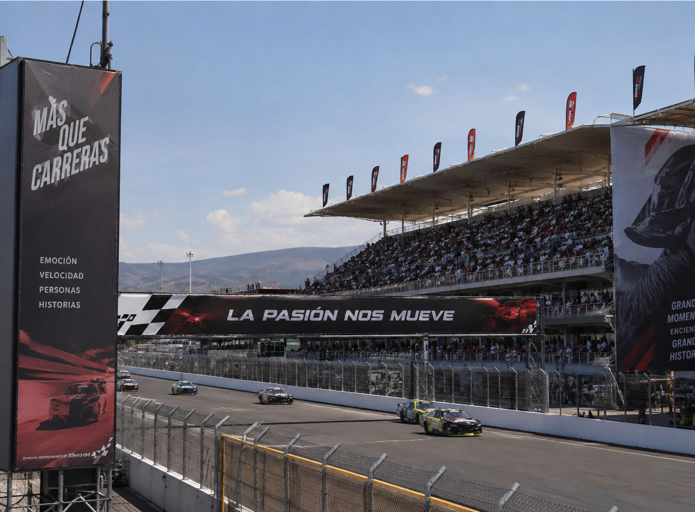 Publicidad de marca en un recinto de eventos