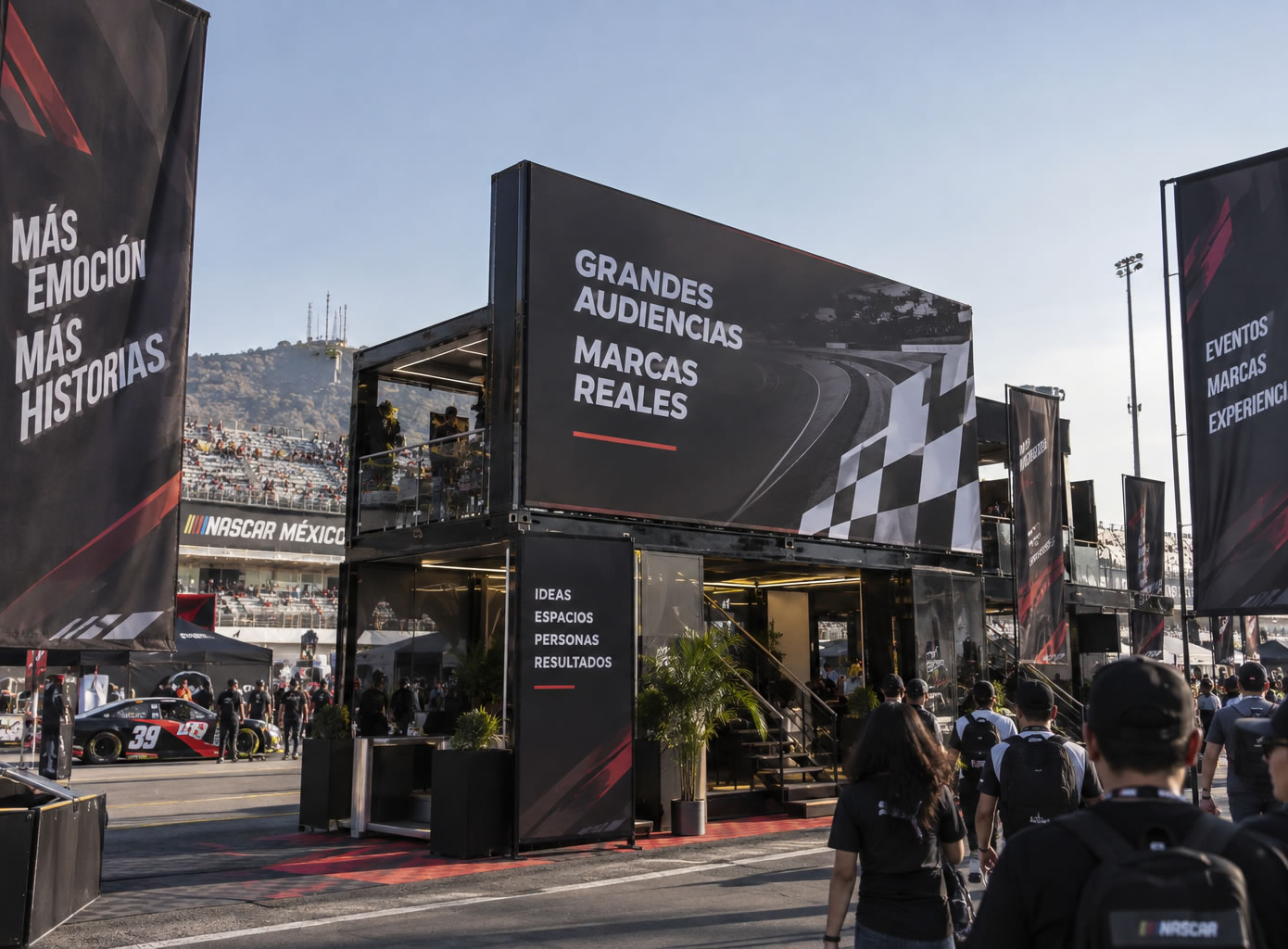 Campaña publicitaria en un evento